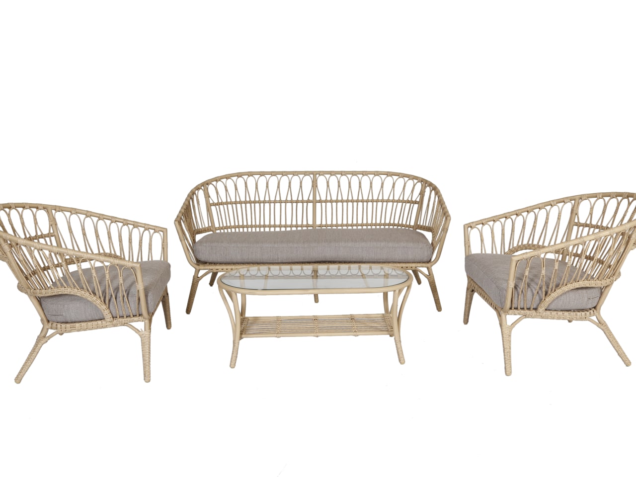 Lenco Wicker Outdoor Lounge Set 