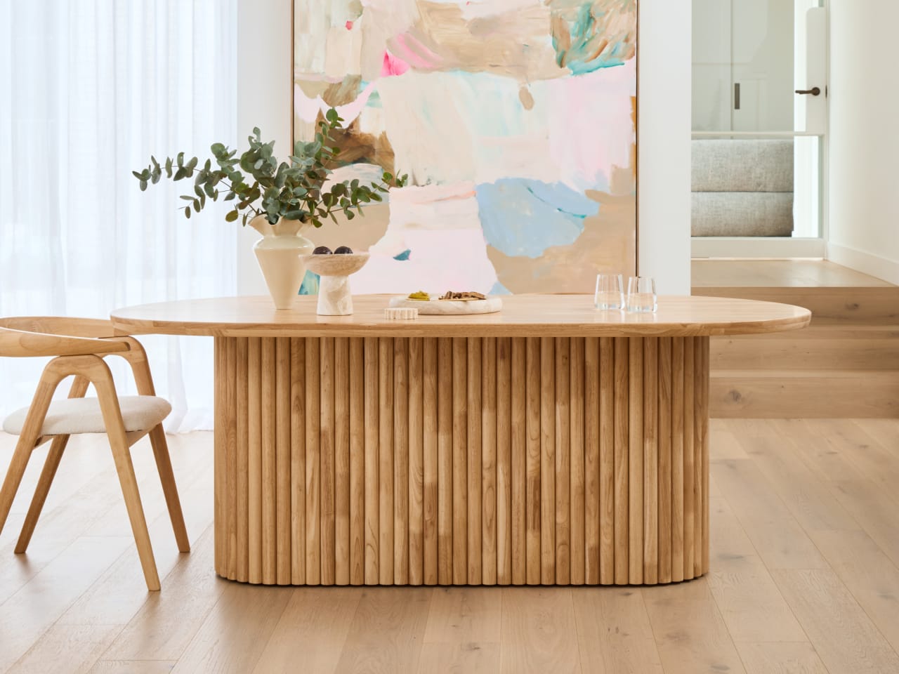 Jasper Oval Dining Table | 6 Seater | Natural Hardwood