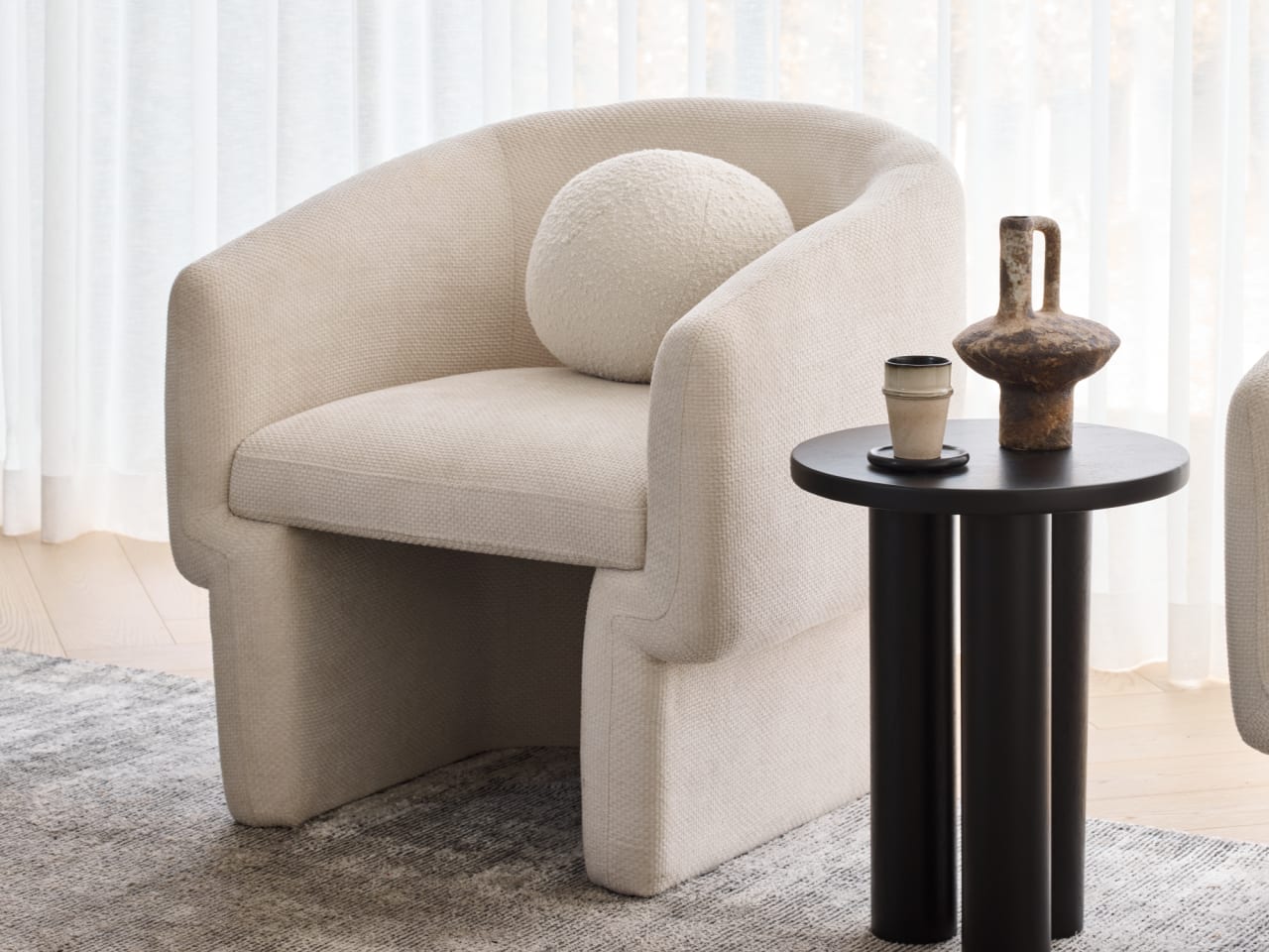 Monet Occasional Chair | Ivory Fabric