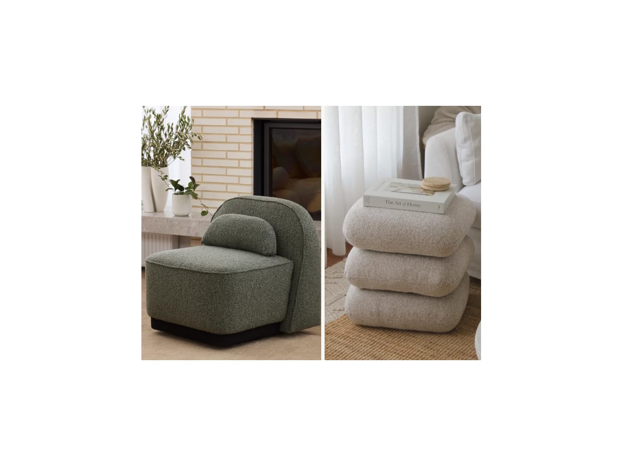 Lunar 2PCE Armchair Package | Sage & Beige