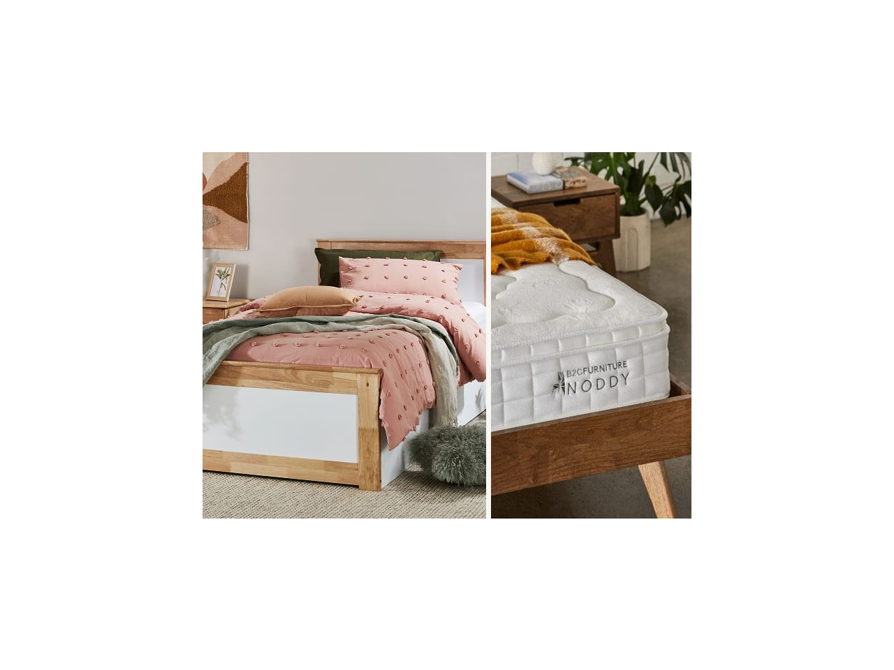 Coco Kids King Single Buddy Bedroom Bundle | Bed + Mattress with Storage