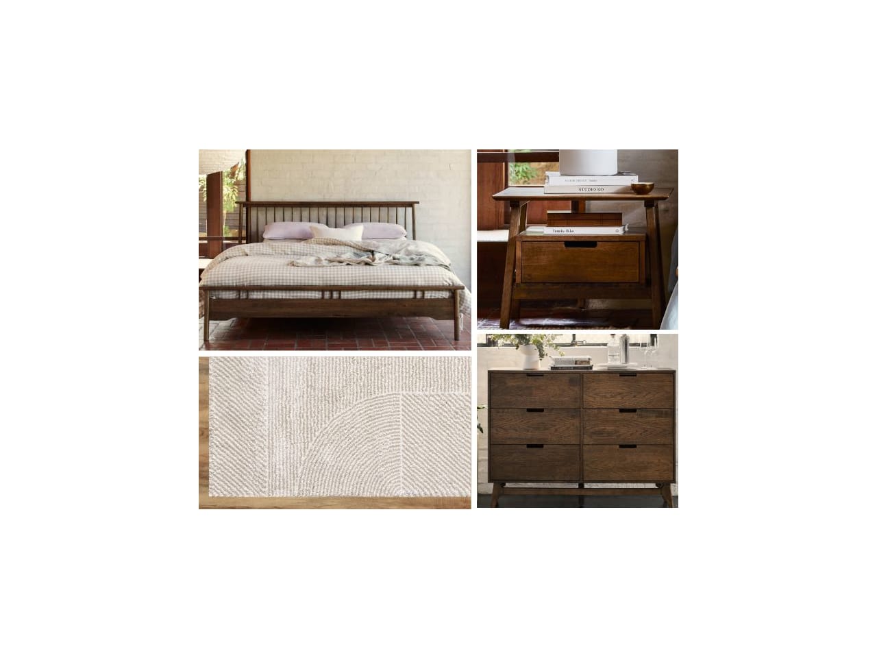 Rome 5PCE King Bedroom Package | Rustic Walnut