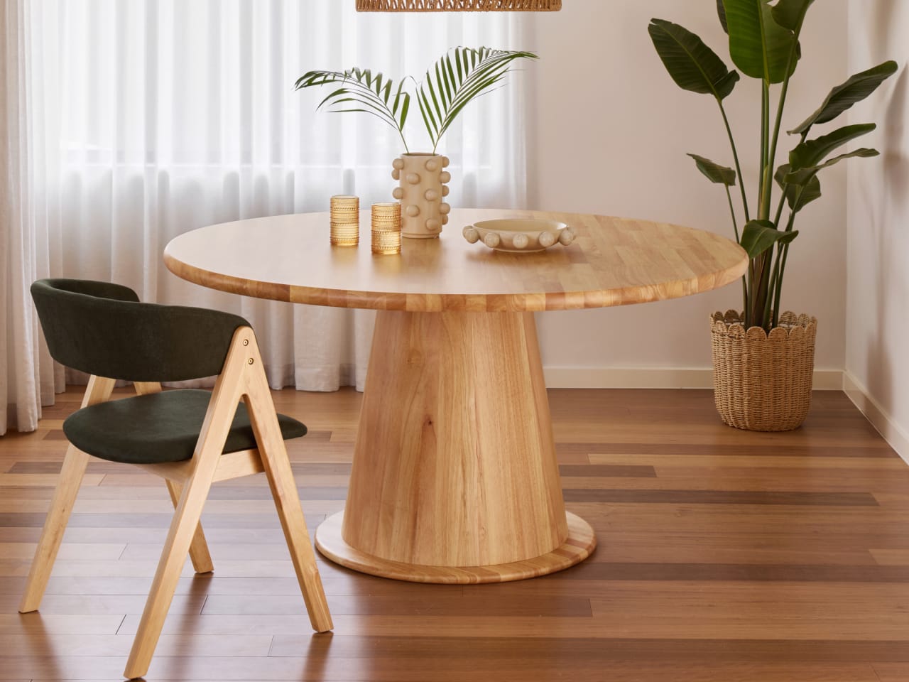 Manor Natural Hardwood Round Dining Table