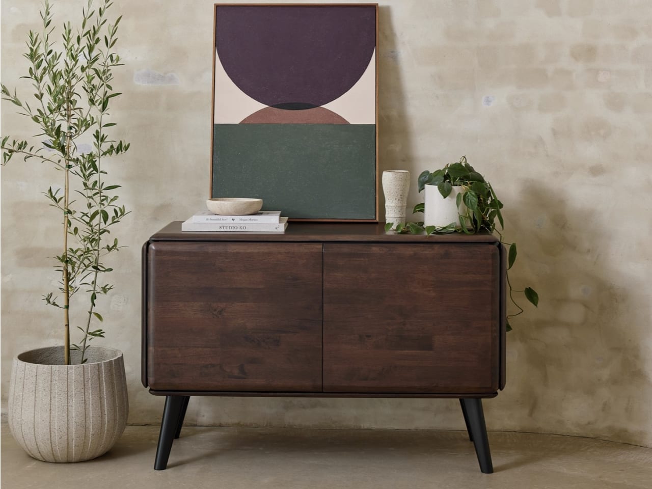 Casa Hardwood Sideboard Buffet | Arabica Walnut | 1225mm