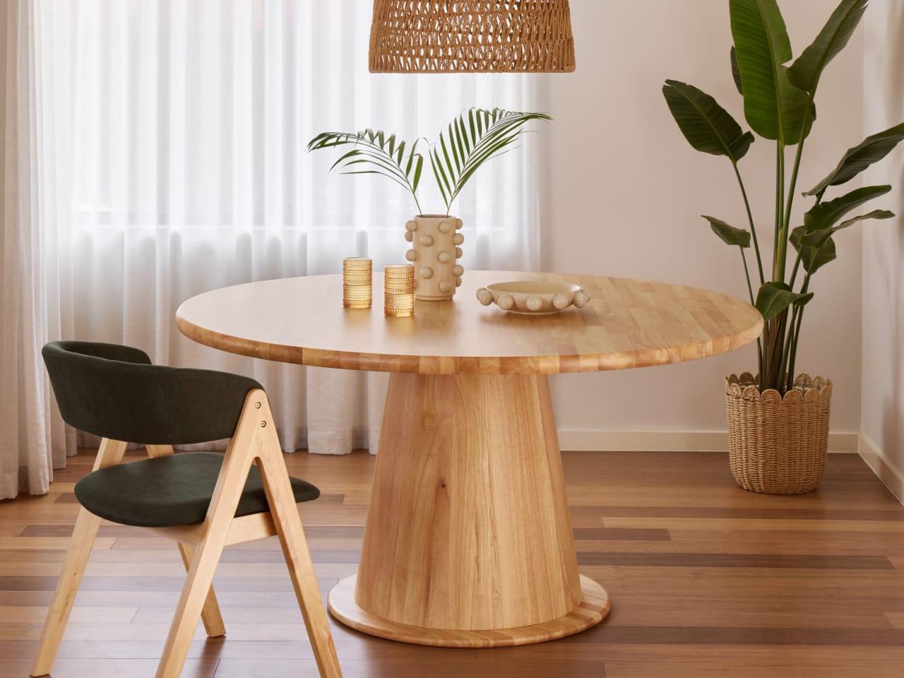 Manor Natural Hardwood Round Dining Table