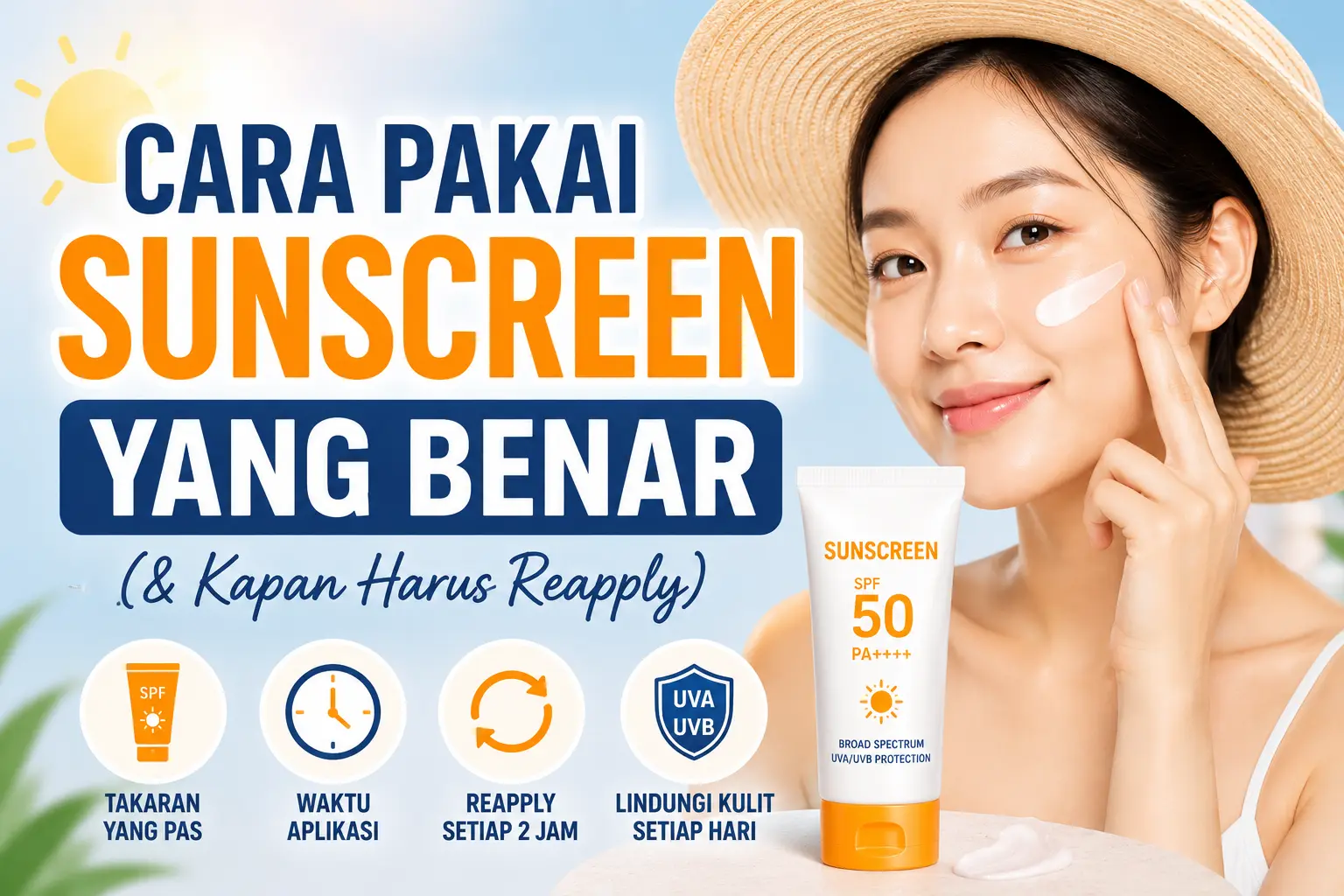 Cara Pakai Sunscreen yang Benar (& Kapan Harus Reapply)