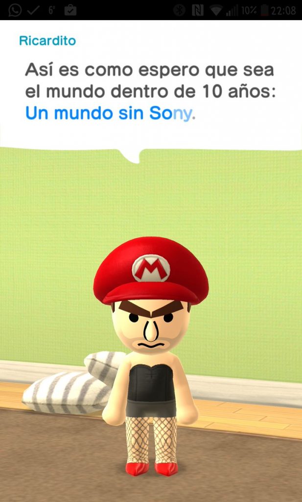 Ricardito no comenta nunca. Nos odia porque nos reímos de Nintendo.