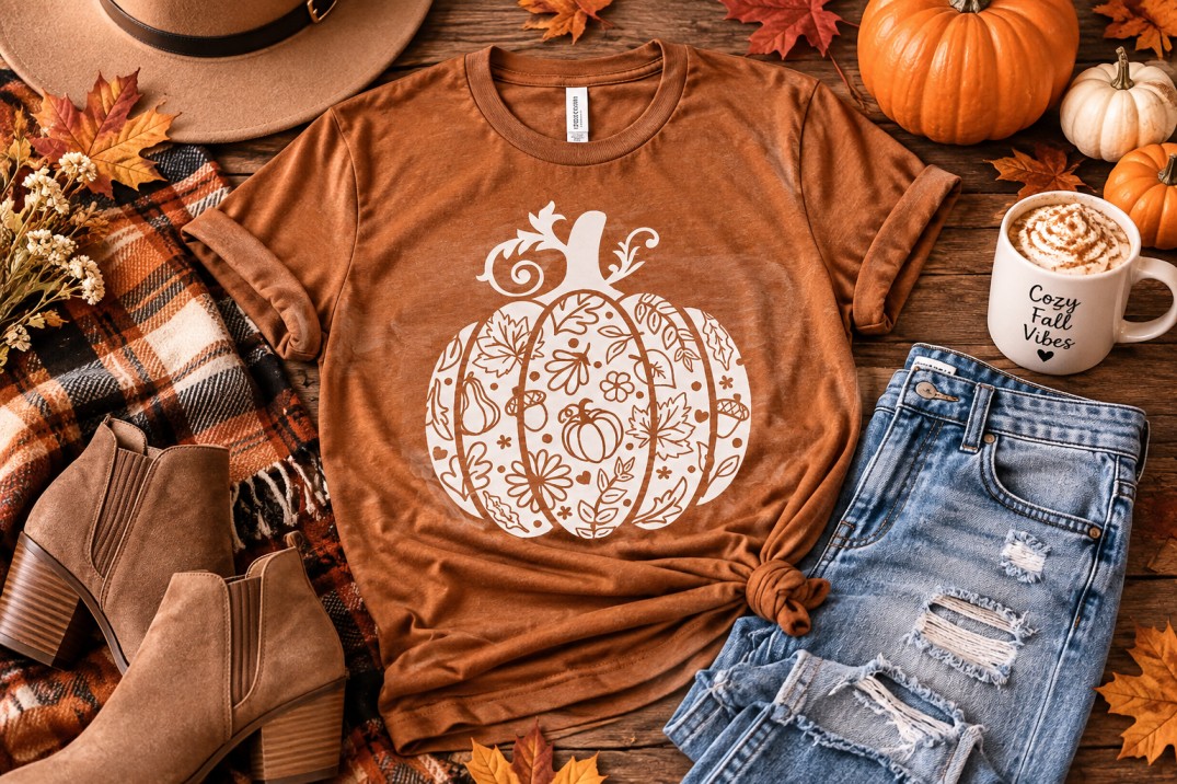 Leopard Pumpkin Halloween Graphic Tee