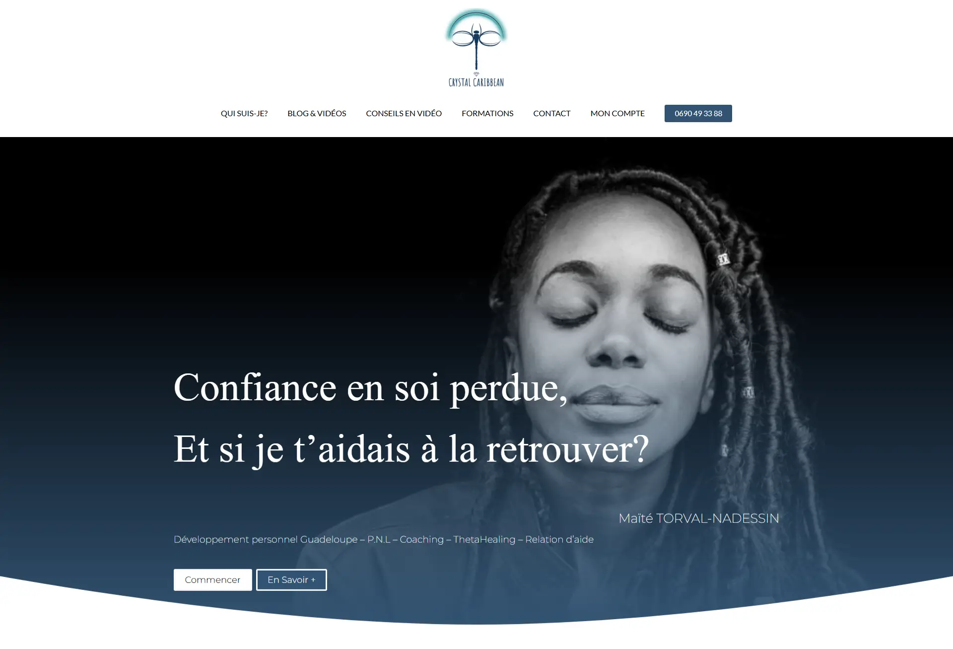 Capture d'écran du projet Crystal Caribbean : Création d'un Site Vitrine avec Système de Prise de Rendez-vous