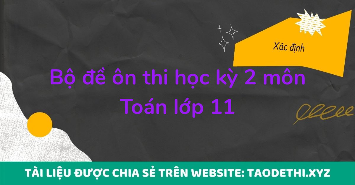 Bộ đề ôn thi học kỳ 2 môn Toán lớp 11