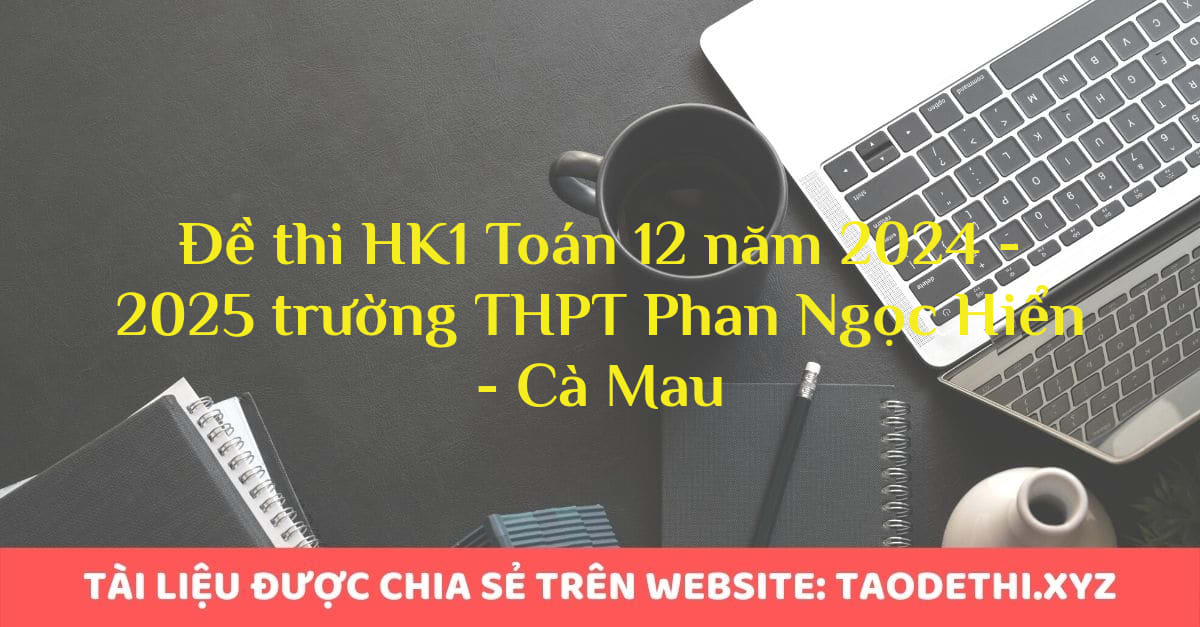 Đề thi HK1 Toán 12 năm 2024 - 2025 trường THPT Phan Ngọc Hiển - Cà Mau Đề thi HK1 Toán 12 năm 2024 - 2025 trường THPT Phan Ngọc Hiển - Cà Mau