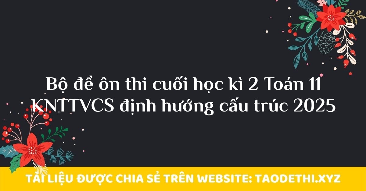 Bộ đề ôn thi cuối học kì 2 Toán 11 KNTTVCS định hướng cấu trúc 2025