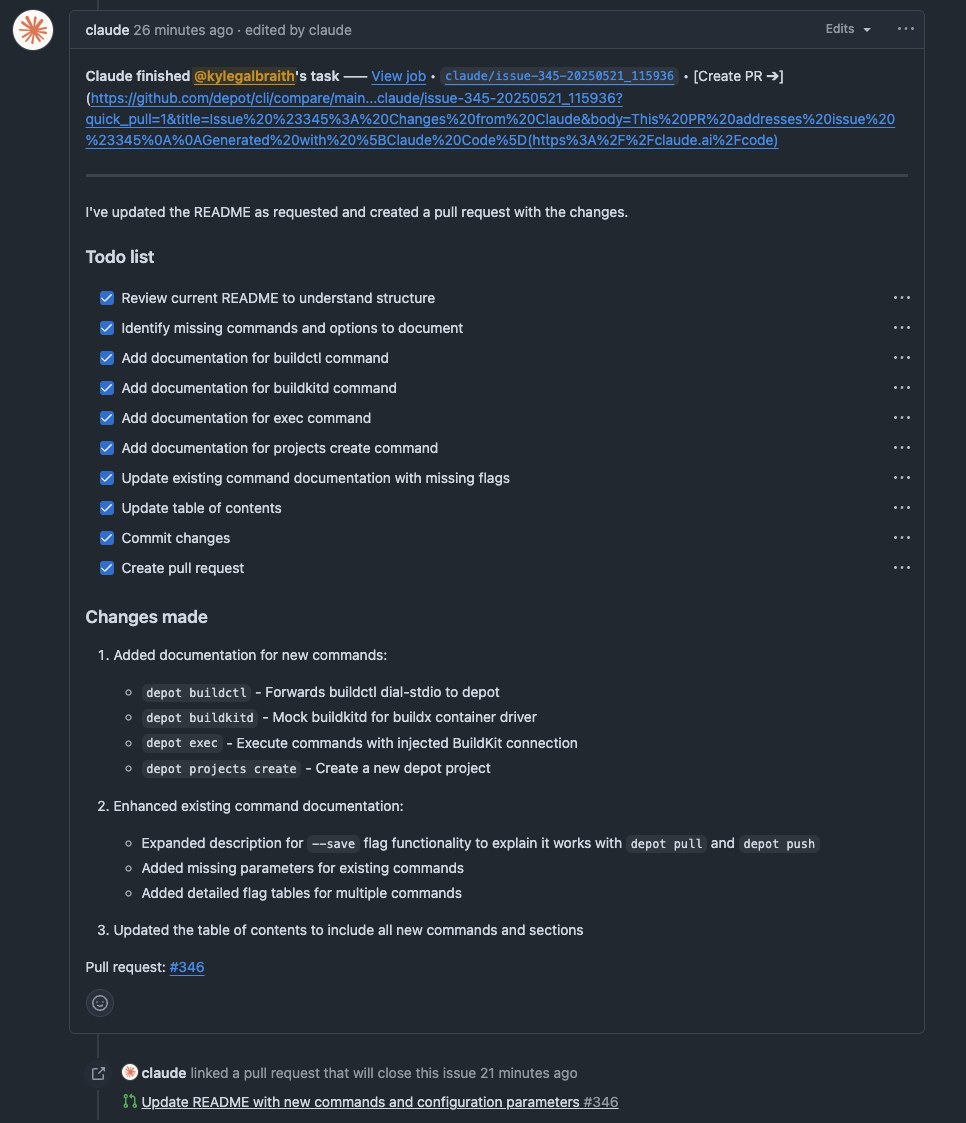 GitHub MCP Action Executed