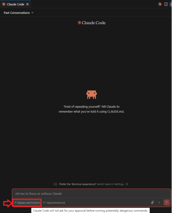 Permissions Mode Selector Toggle