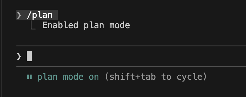 Shift+Tab Shortcut for Plan Mode