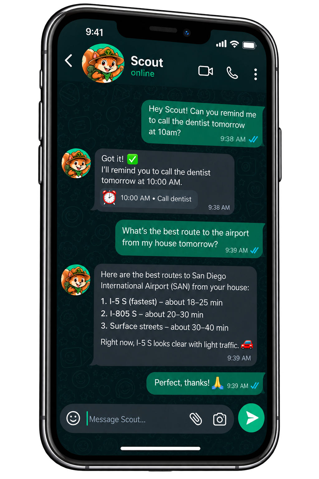 Scout chat smartphone preview