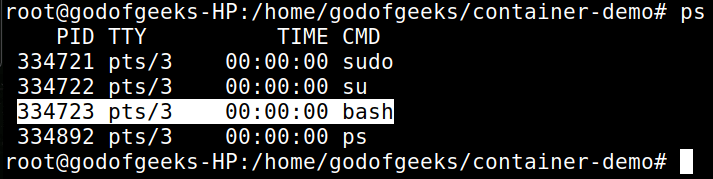 ps command output