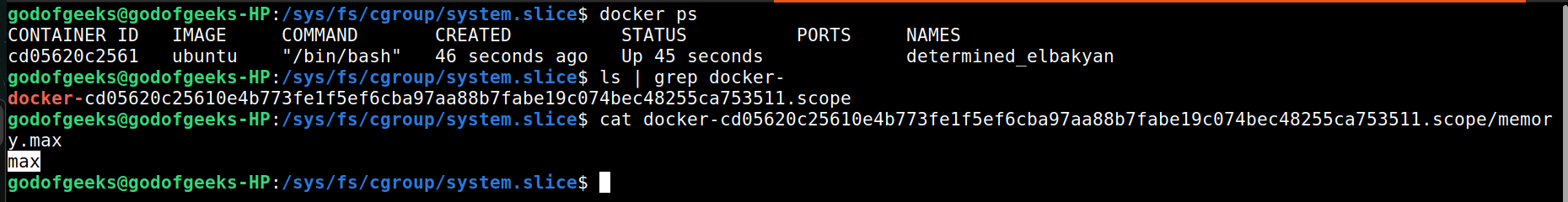docker memory limit max