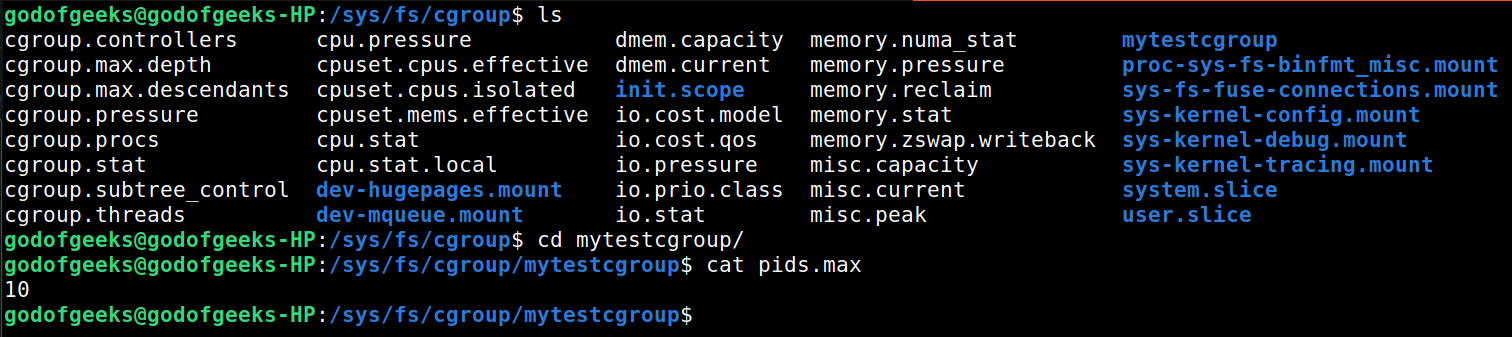 pids.max limit is set