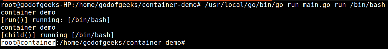 bash prompt automatically picks up the custom hostname of the container