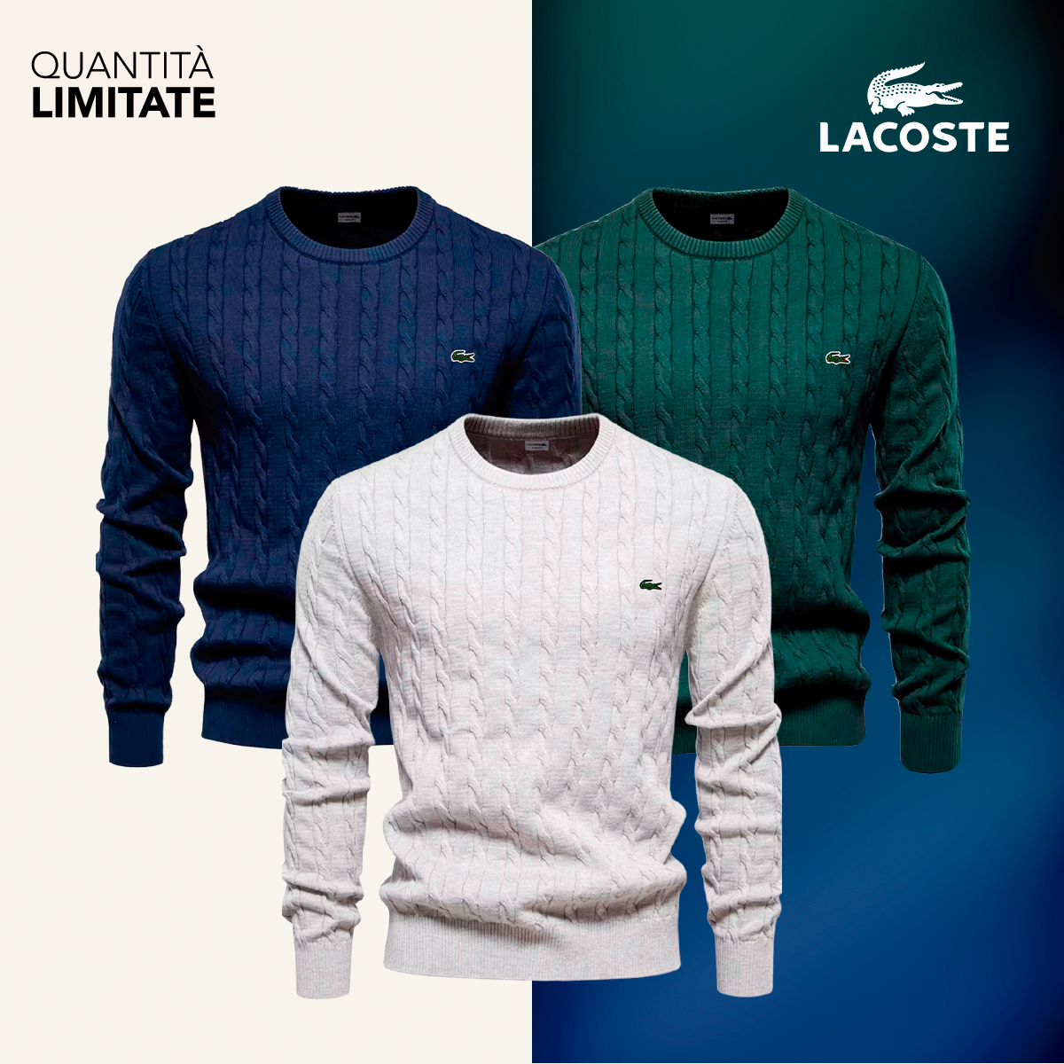 Maglione verde — maglia a trecce Heritage LC™