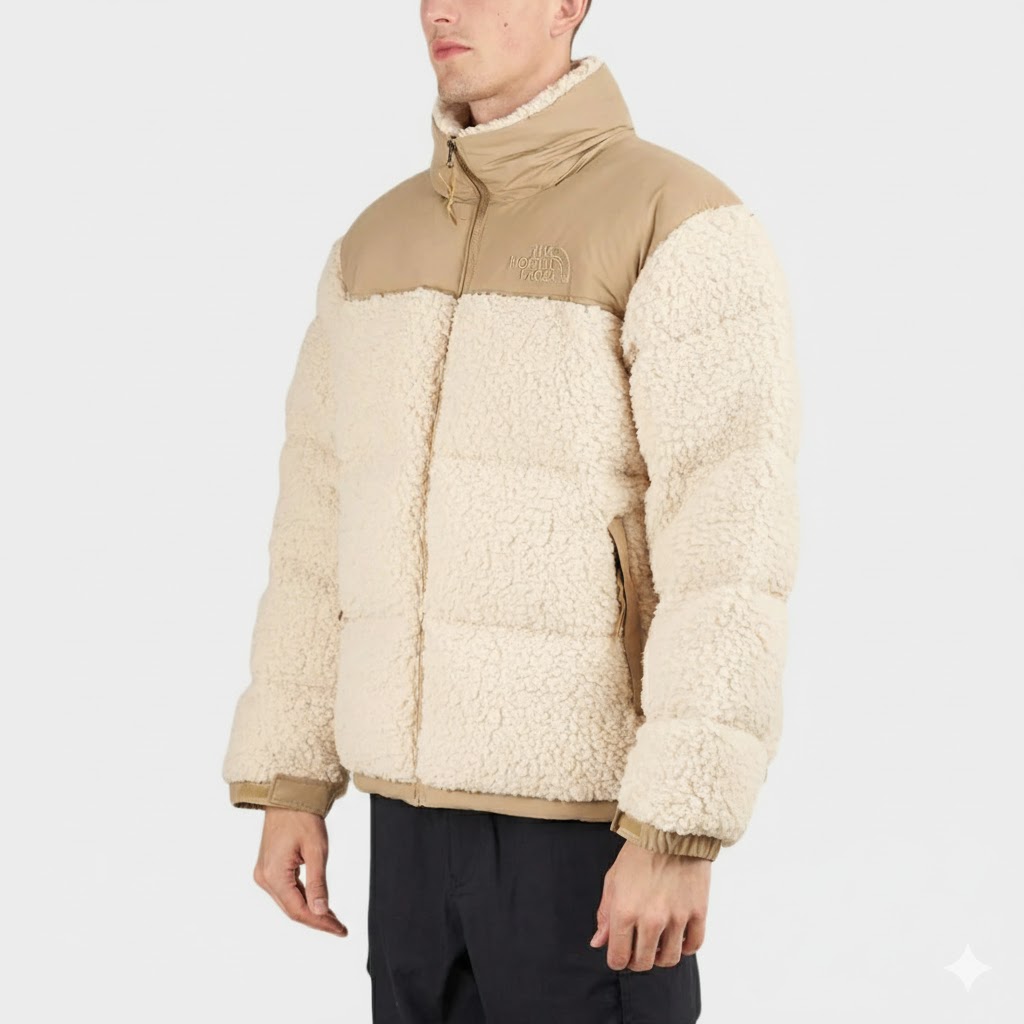 Sherpa-Jacke — Innendetail und Premium-Verarbeitung