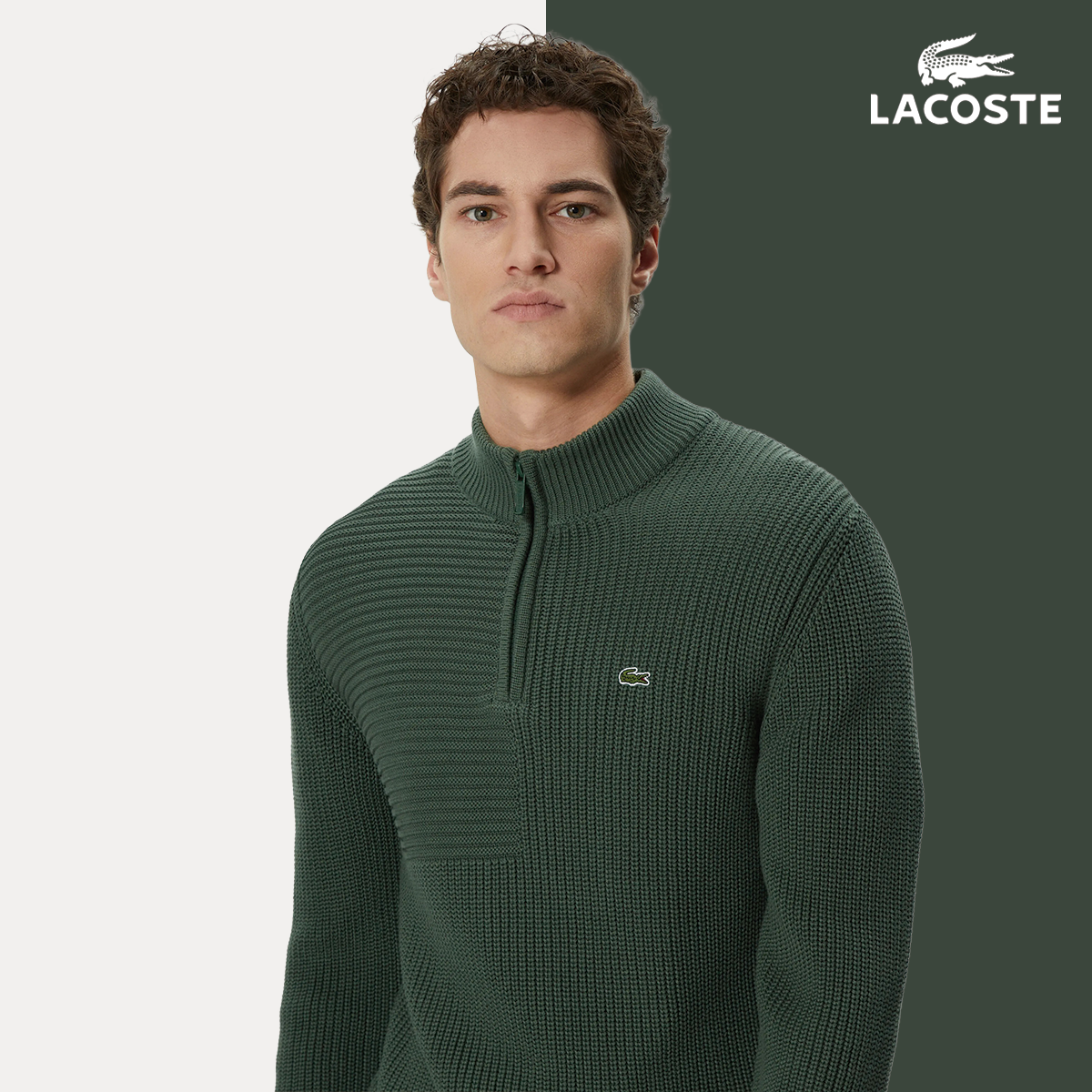 Pull Verona LC - détail du col et de la fermeture éclair