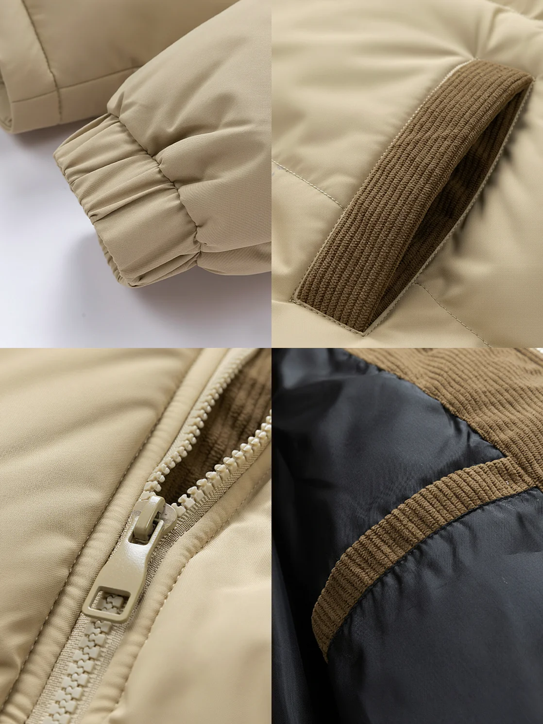 Dettagli di cucitura e texture — giacca premium Lacoste