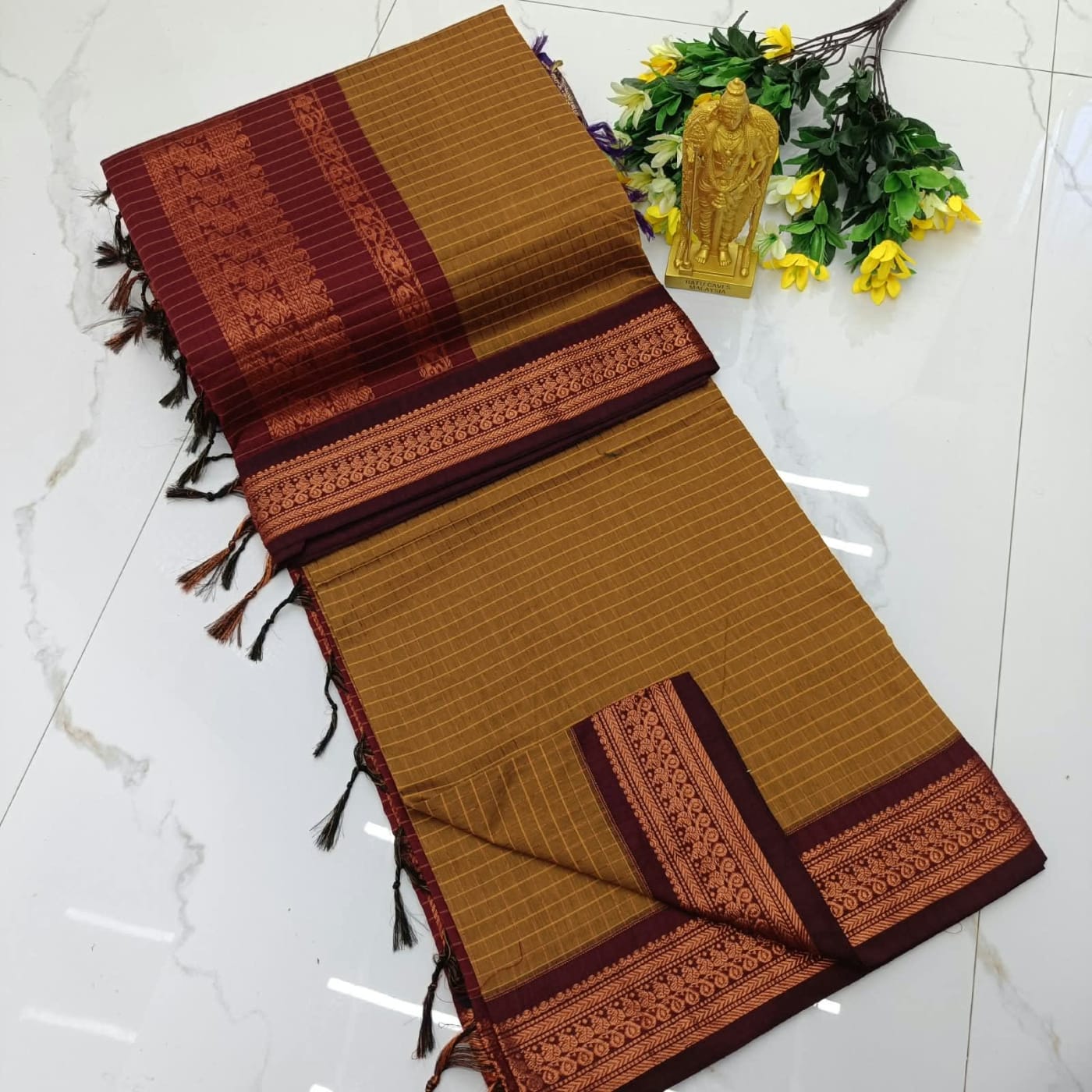 Checked Kalyani cotton Saree 34 — main product view