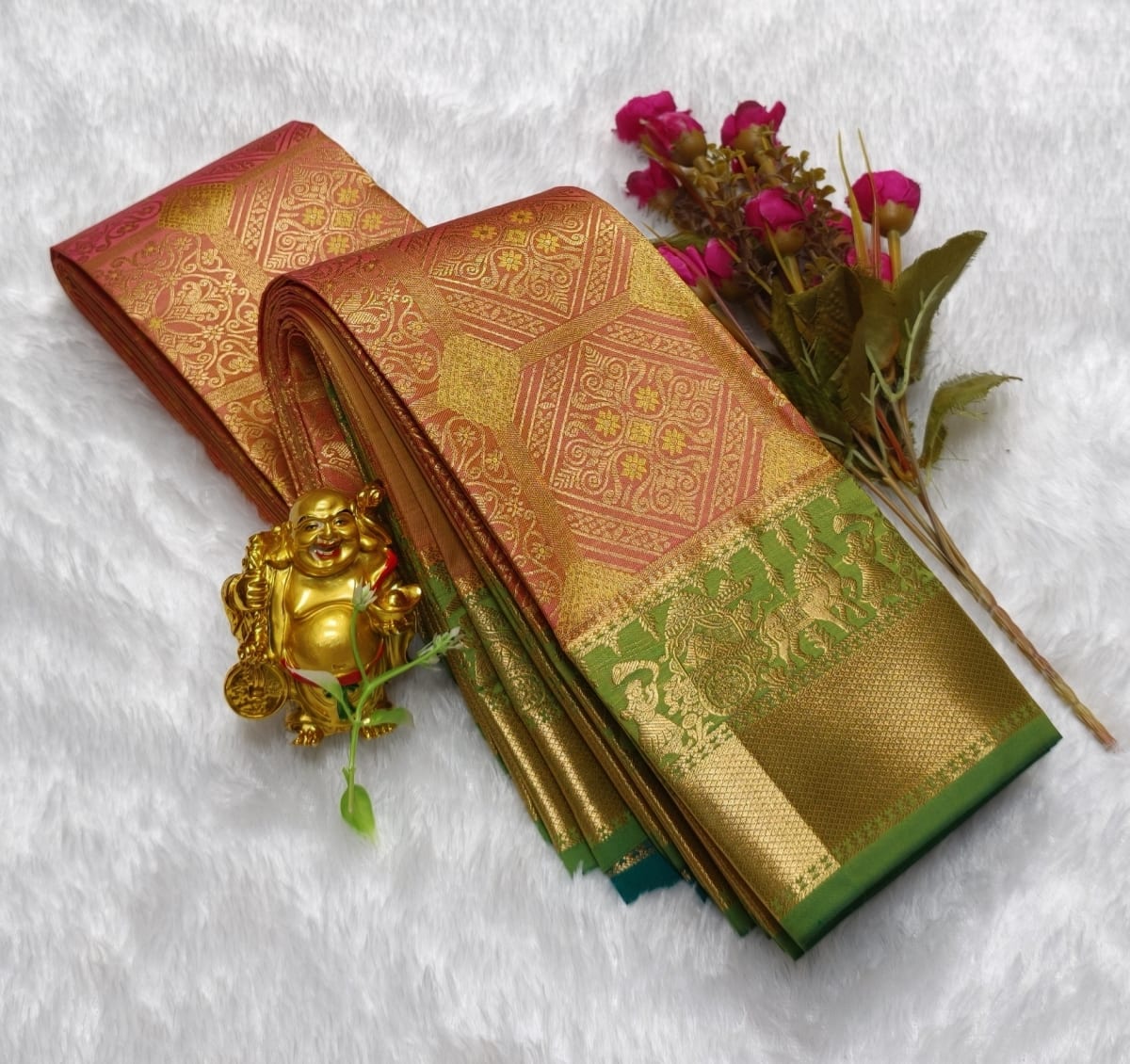 Full product photograph of a Wedding Semi Silk saree from Sara Trends