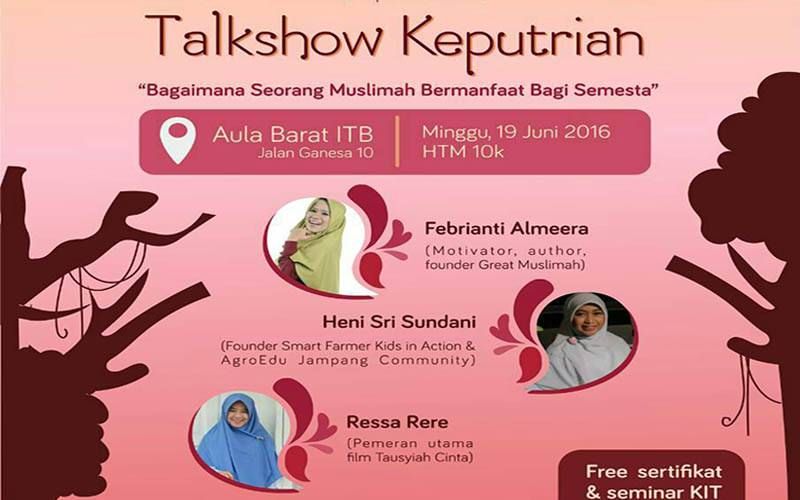 EVENT : Jadi Muslimah yang Bermanfaat Bersama Keputrian P3R Salman ITB