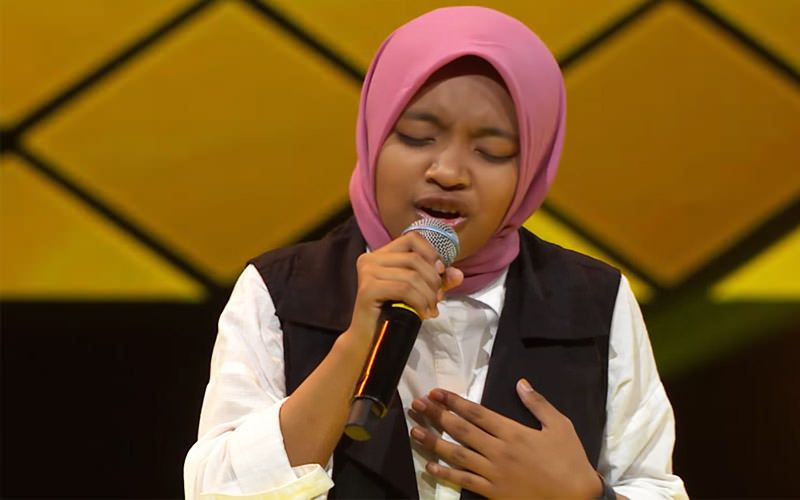 Sharla Martiza, Hebohkan The Voice Kids Dengan Lagu Qosidah