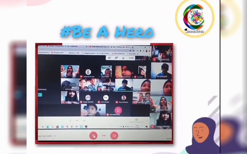 Program Be A Hero Cakrawala Bahasa, Ladang Ilmu Bagi Penggiat Literasi dan Anak Yatim