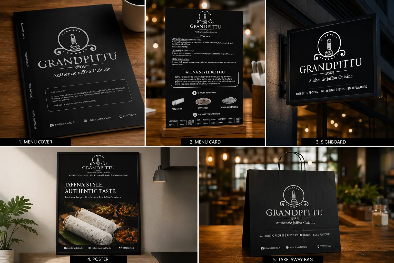 Grand Pittu Restaurant Branding