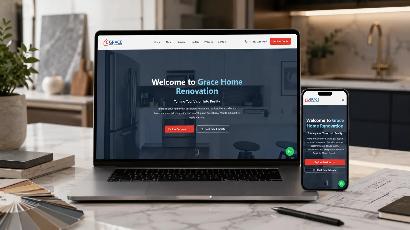 Grace Home Renovation Website Development