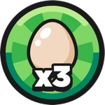 Triple Open Eggs