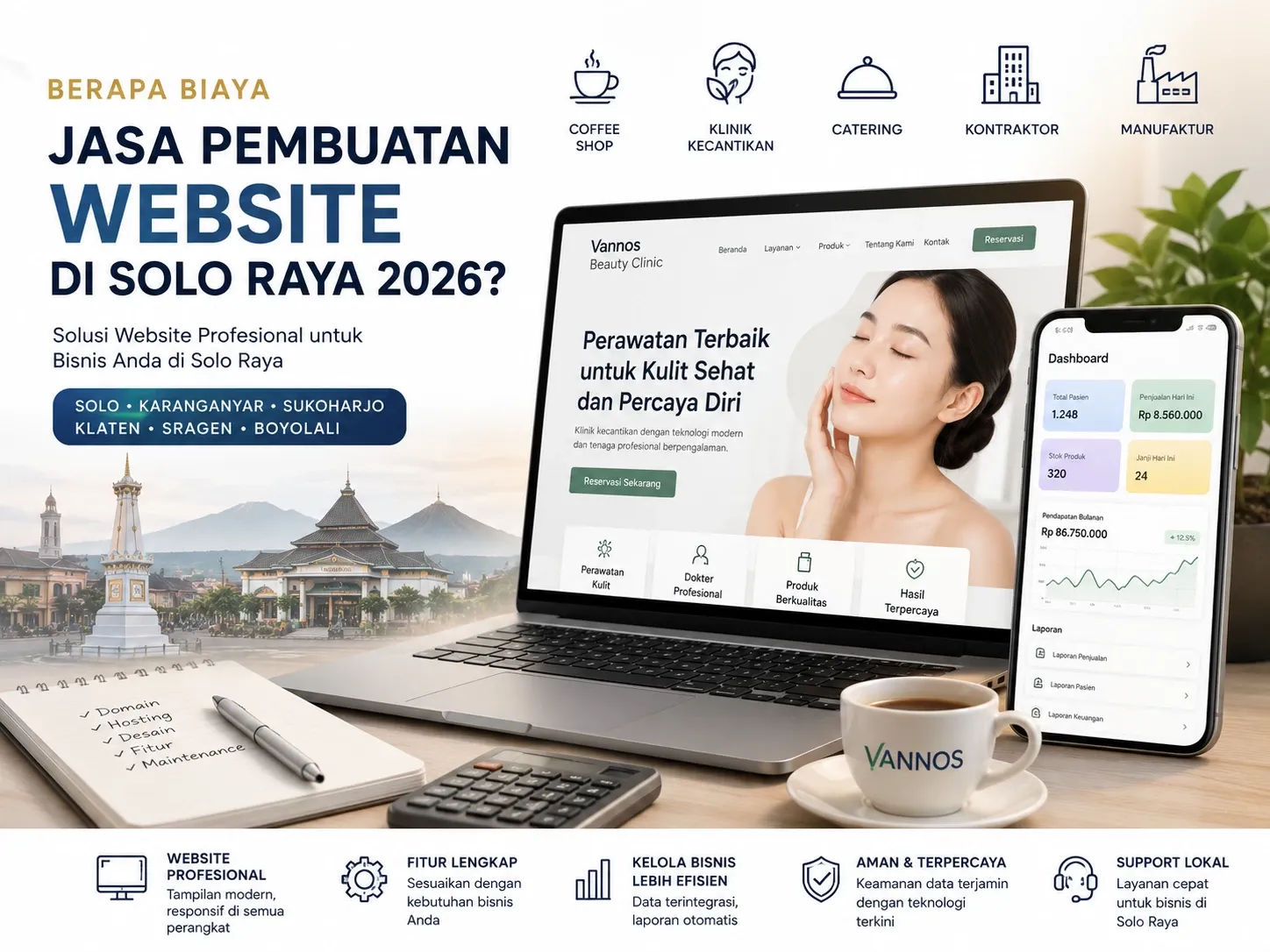 Berapa Biaya Jasa Pembuatan Website di Solo Raya Tahun 2026 ?