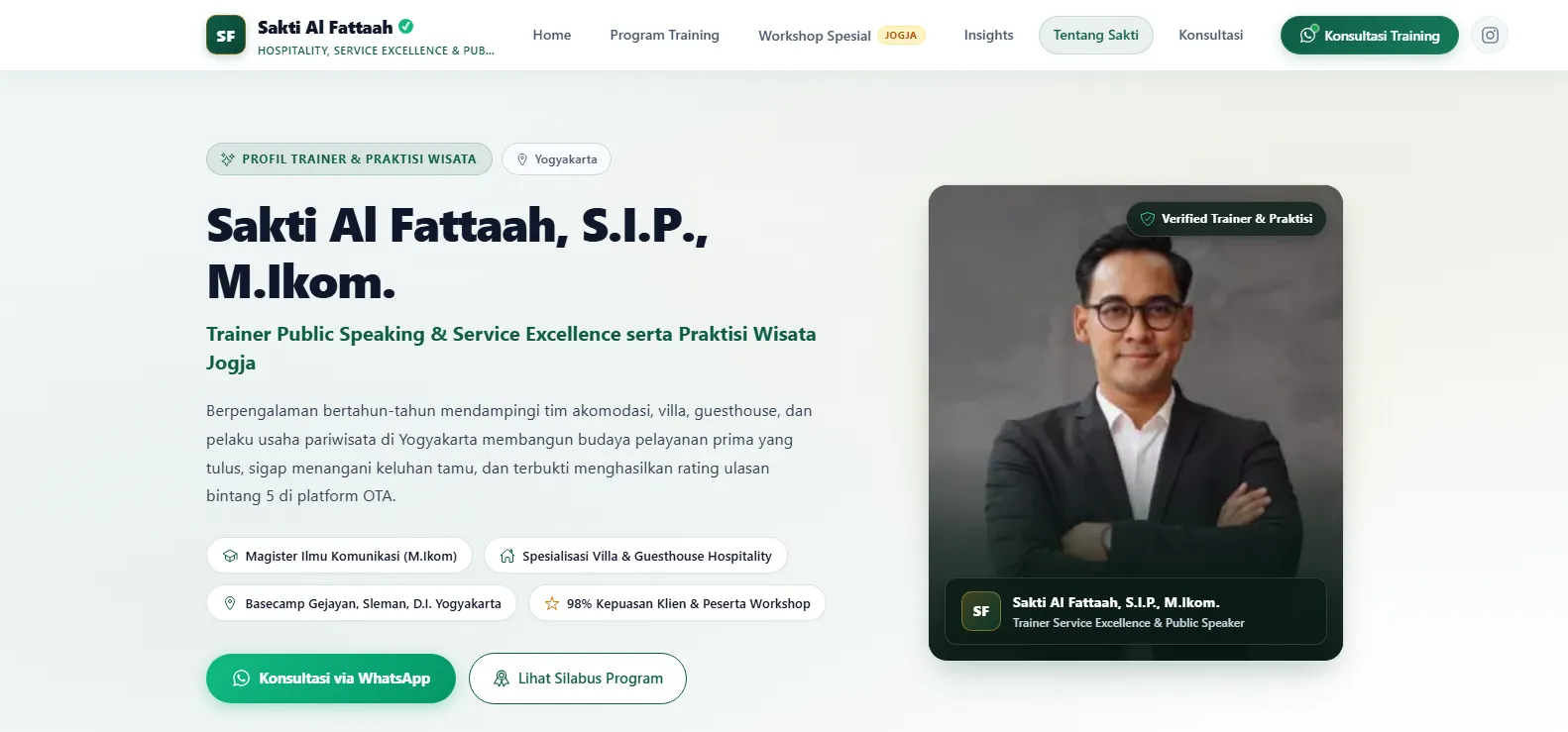 Platform Web Dinamis & CMS Portofolio Trainer
