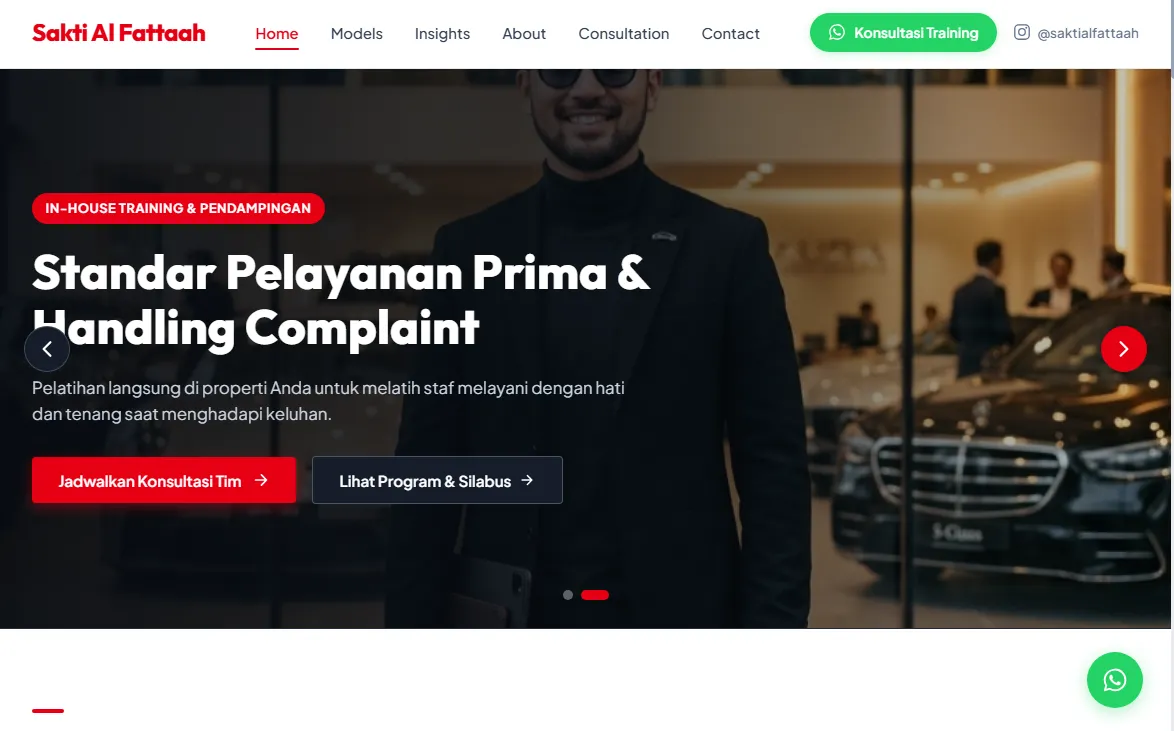 Platform Web Dinamis Konsultan & Sales Otomotif