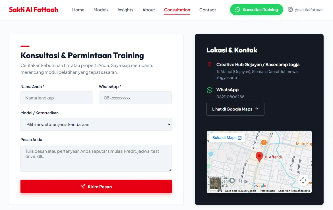 Platform Web Dinamis Konsultan & Sales Otomotif detail 1