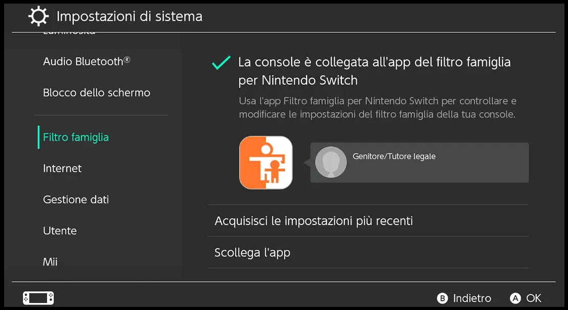 Nintendo Switch Account Kids e Filtro Famiglia