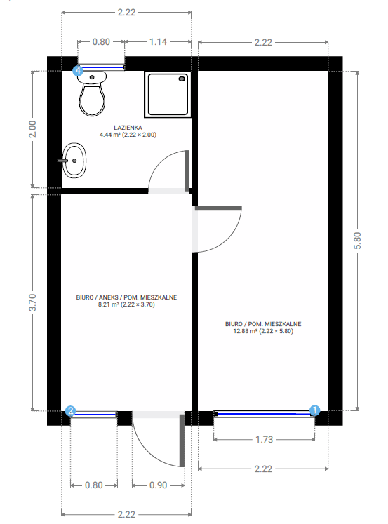 BUNGALOW MIT DUO-SANITÄRANLAGEN (30m2) - 14