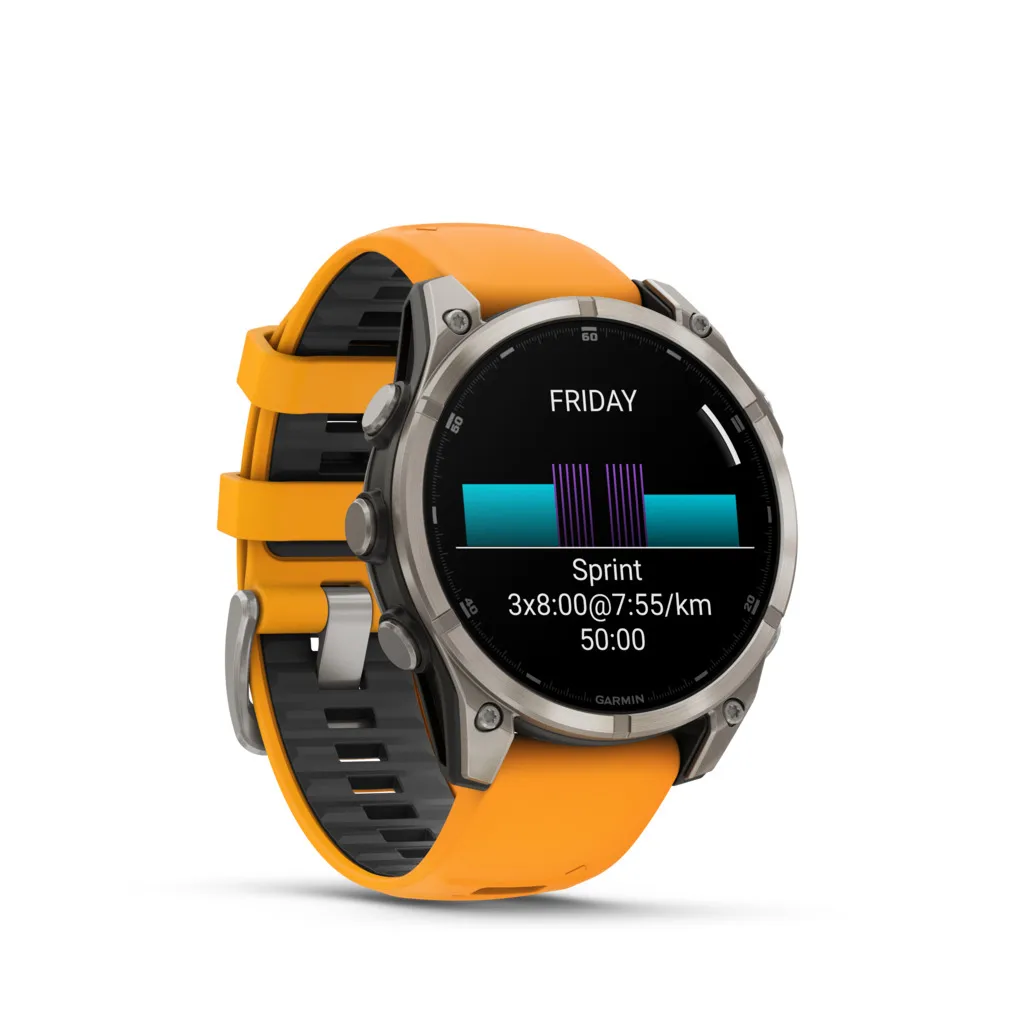 Garmin Fenix 8 Sapphire AMOLED Titanio 47 mm Grigio grafite