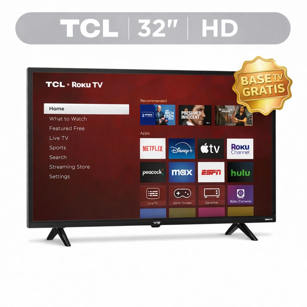 Televisor TCL 32" Smart TV Roku HD 720p Modelo 32S331