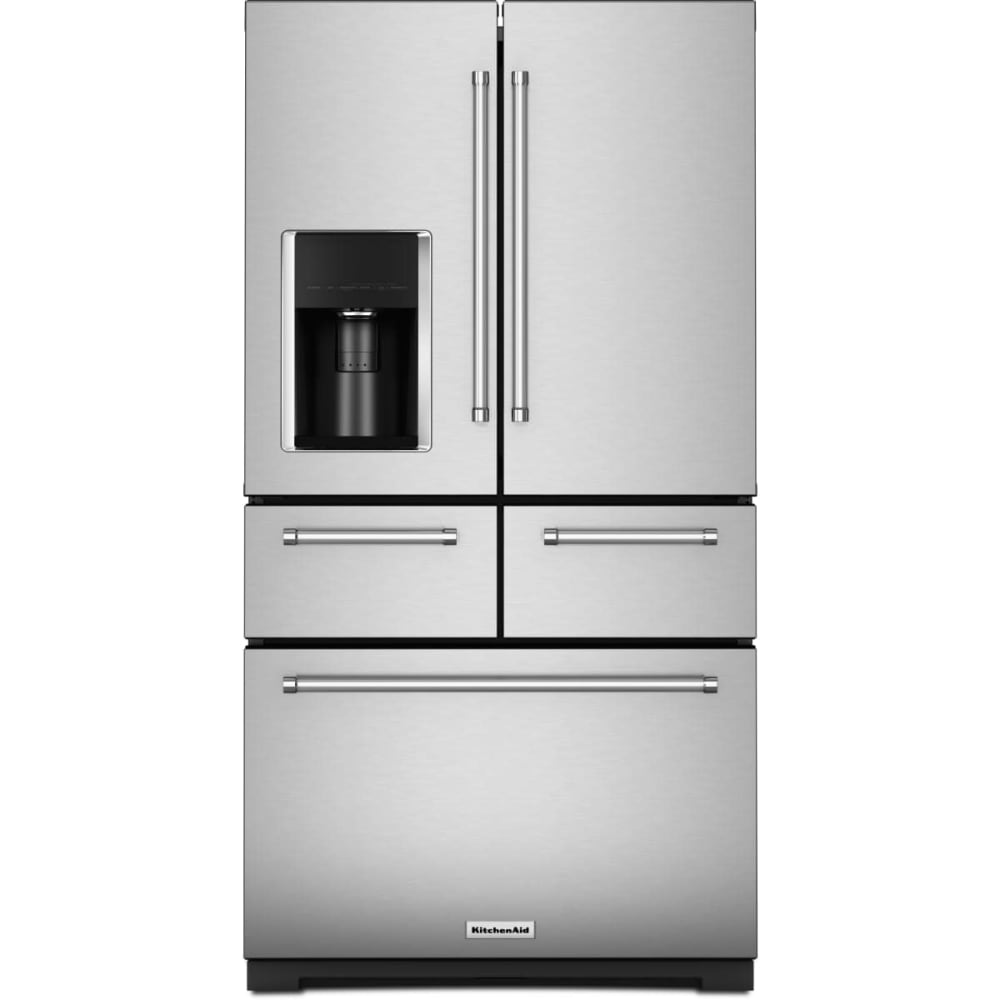 Refrigerador KitchenAid 25.8 Cu 5 Puertas con Dispensador Exterior y Platinum Interior