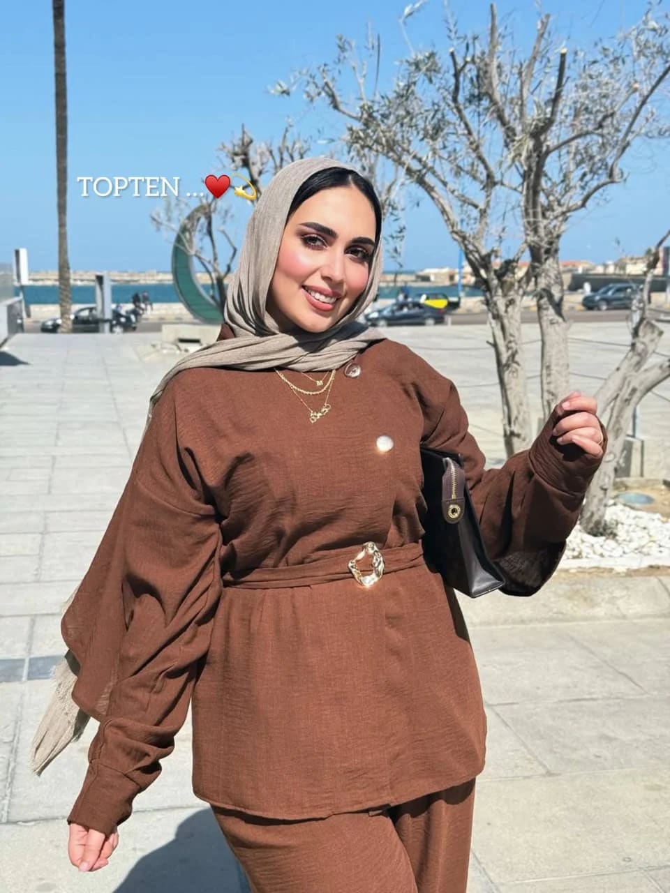سوت كتان قطن بني