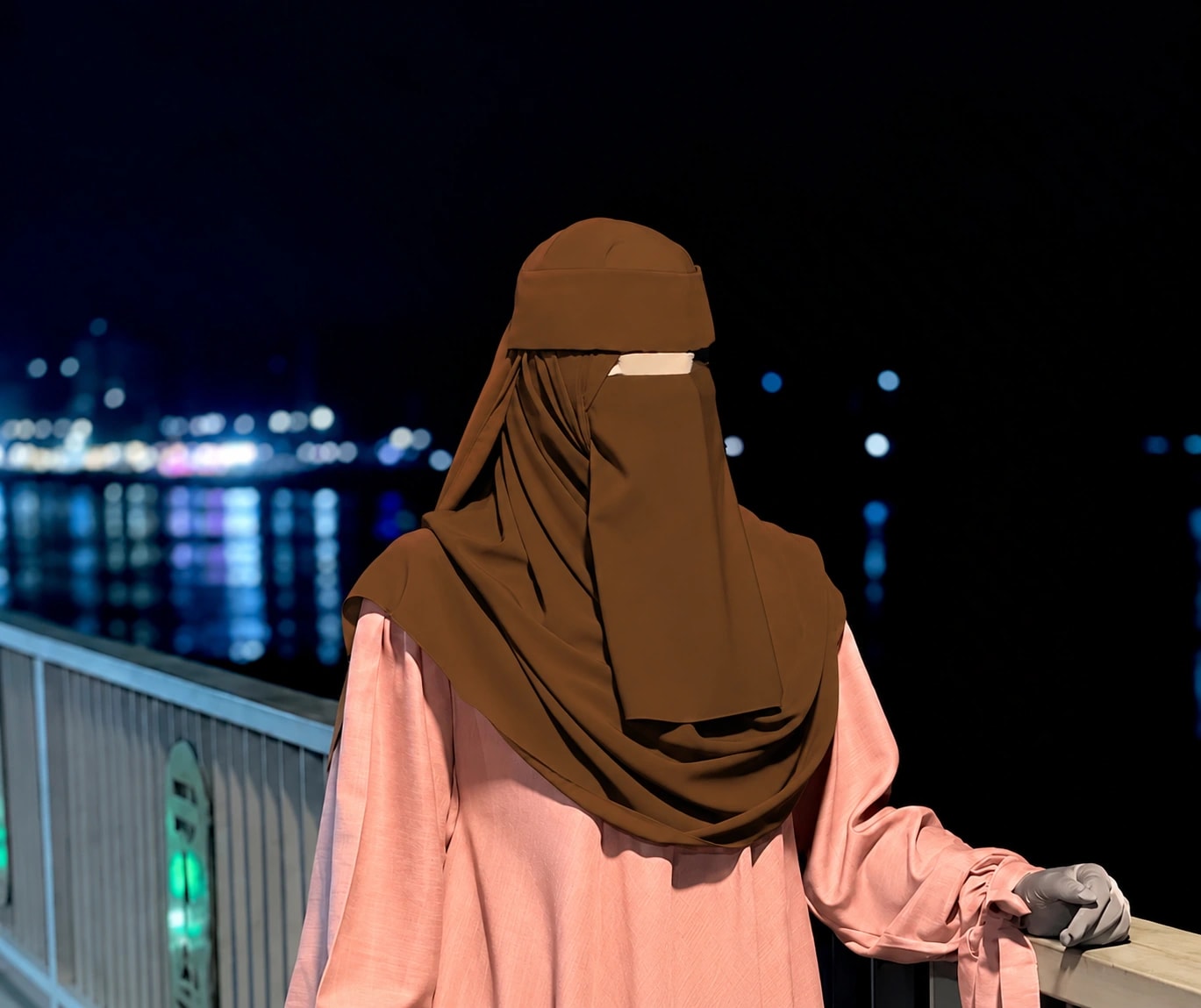 طقم نقاب ايثار خمس قطع نبيتي 13 2م * 1م -نقاب 30سم