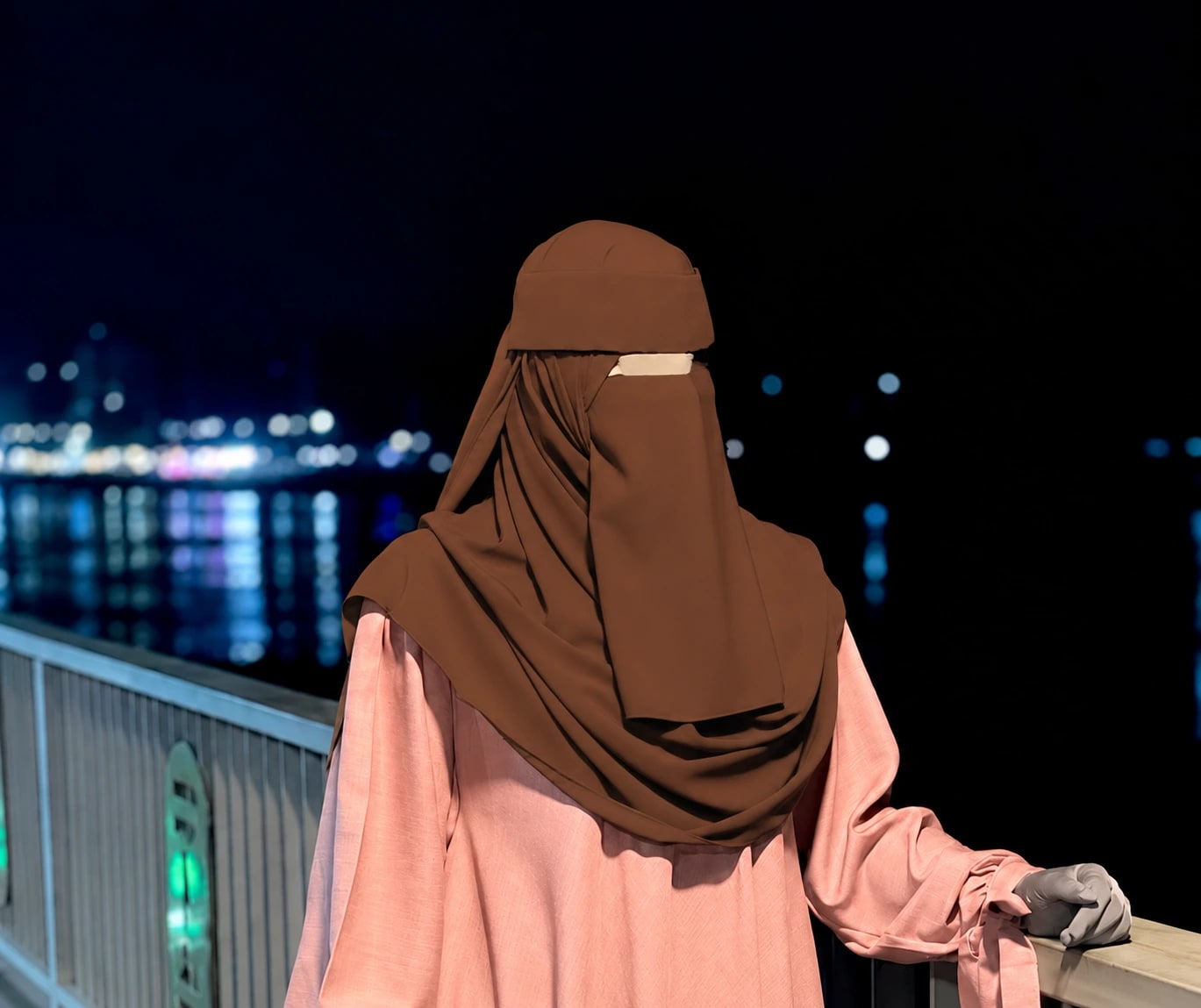 طقم نقاب ايثار خمس قطع بترولي 26 2م * 1م -نقاب 30سم