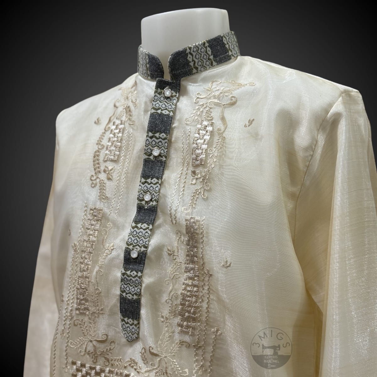 White Standing Collar Barong