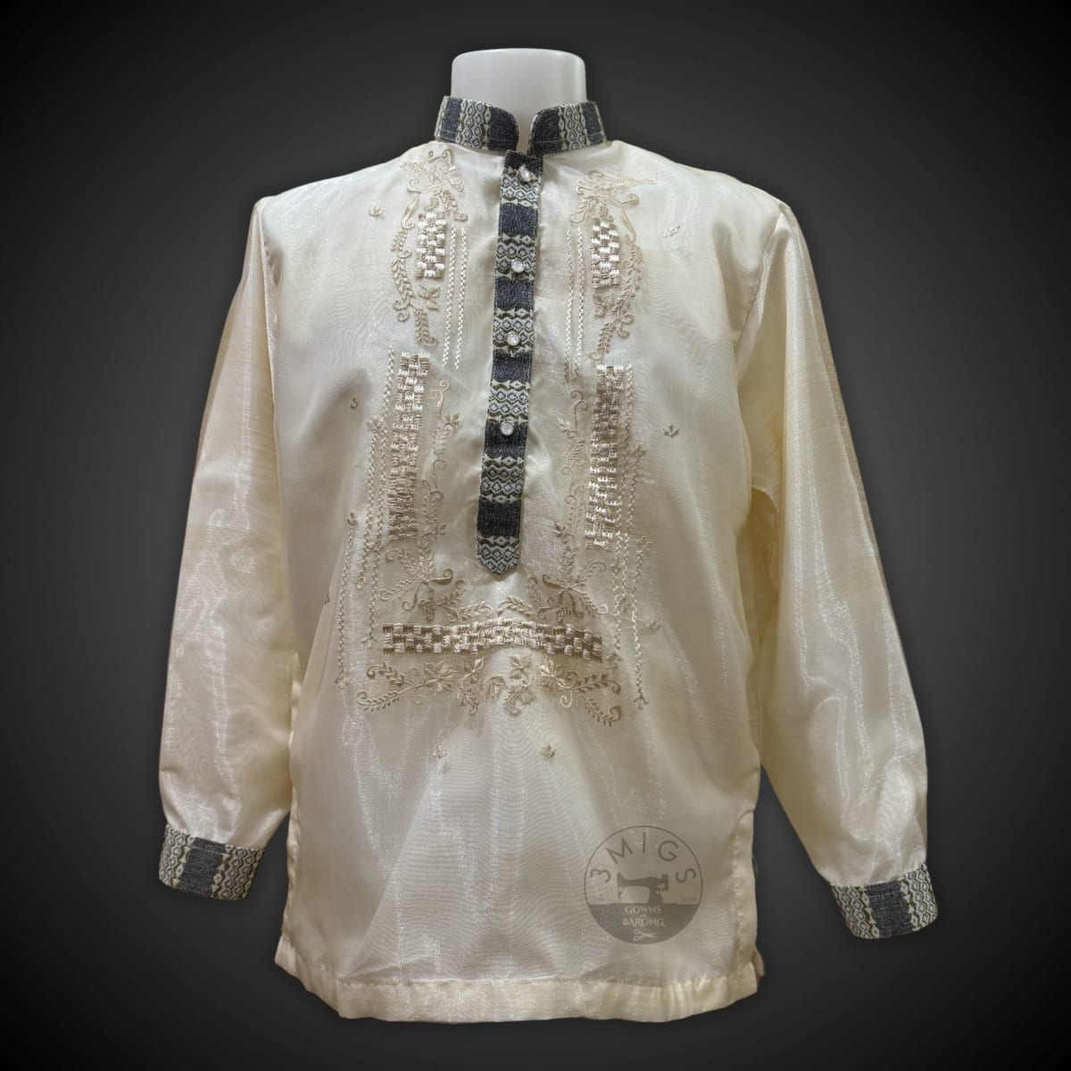 White Standing Collar Barong